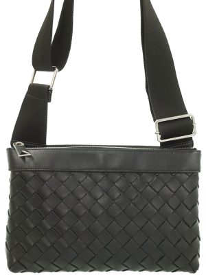 1 Bottega Veneta Intrecciato Messenger Bag Shoulder Bag Black