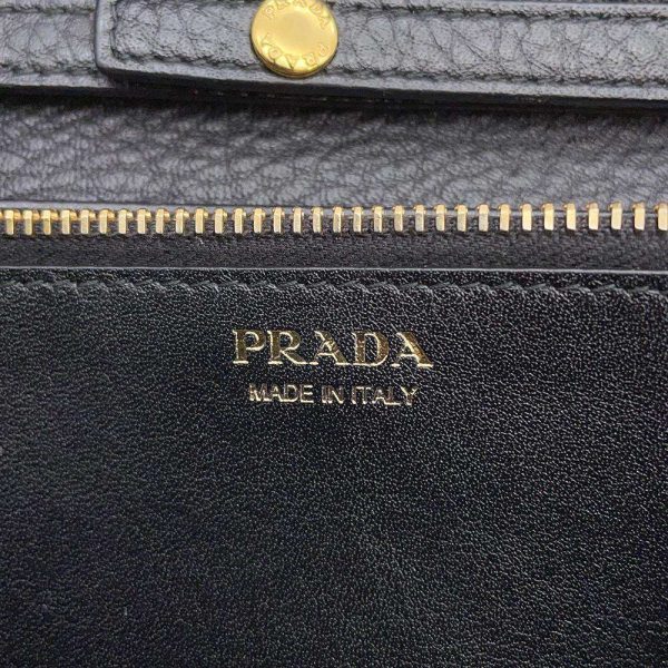 10 Prada Chain Wallet Saffiano Leather Wallet Black