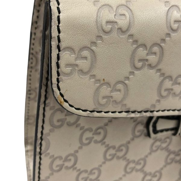 10 Gucci Emily Guccisima Leather Shoulder Bag Ivory