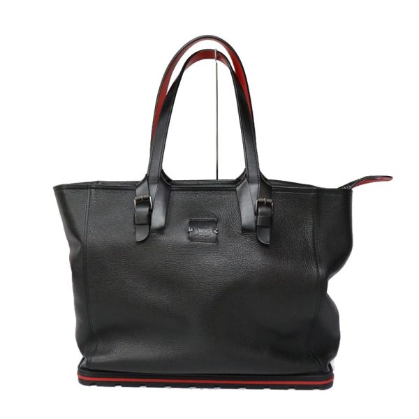 12 Christian Louboutin Kabiker Tote Bag Leather Black Red