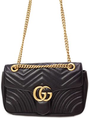 1720258660014 Chanel Womens Chain Lambskin Shoulder Bag Black