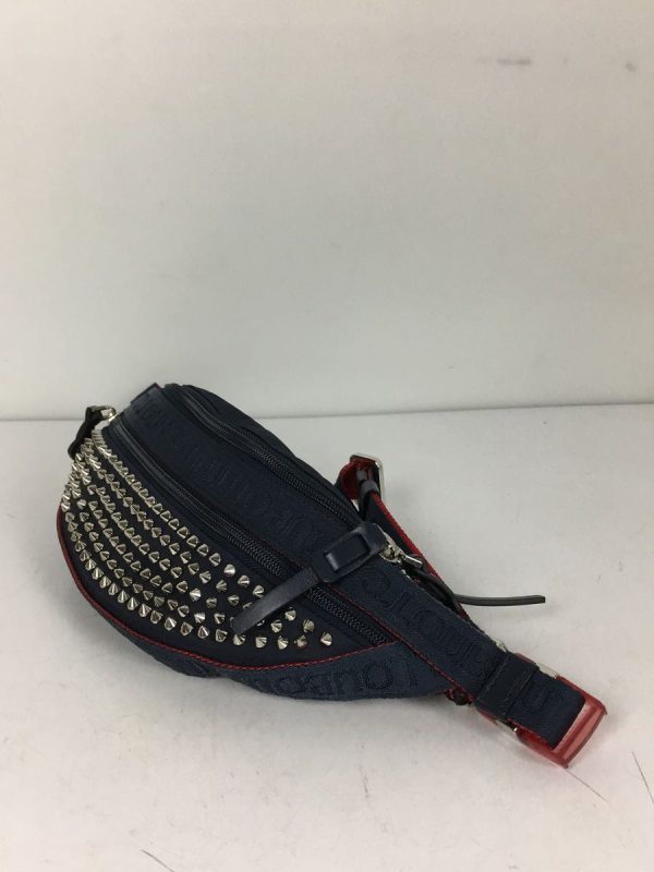 2 Christian Louboutin Studs Waist Bag Body Bag Navy