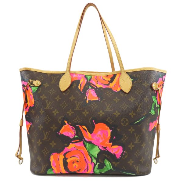 2 Louis Vuitton Neverfull MM Monogram Rose Tote Bag Monogram Canvas