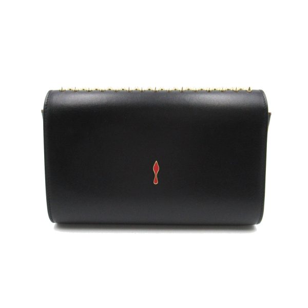 2 Christian Louboutin Paloma Clutch Shoulder Bag Calf Black