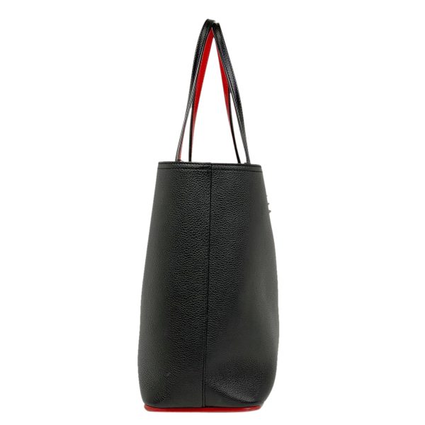 2 Christian Louboutin Cabata Tote Shoulder Bag Leather Black Red