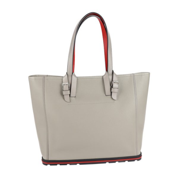 2 Christian Louboutin Cabata Tote Bag Leather Gray