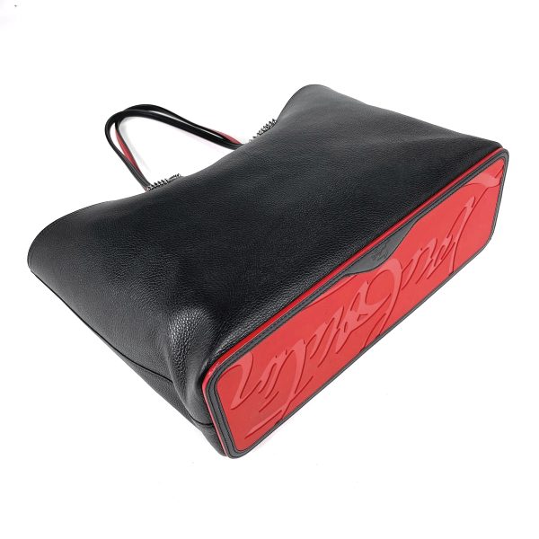 2 Christian Louboutin Cabata Tote Bag Shoulder Bag Leather Black Red