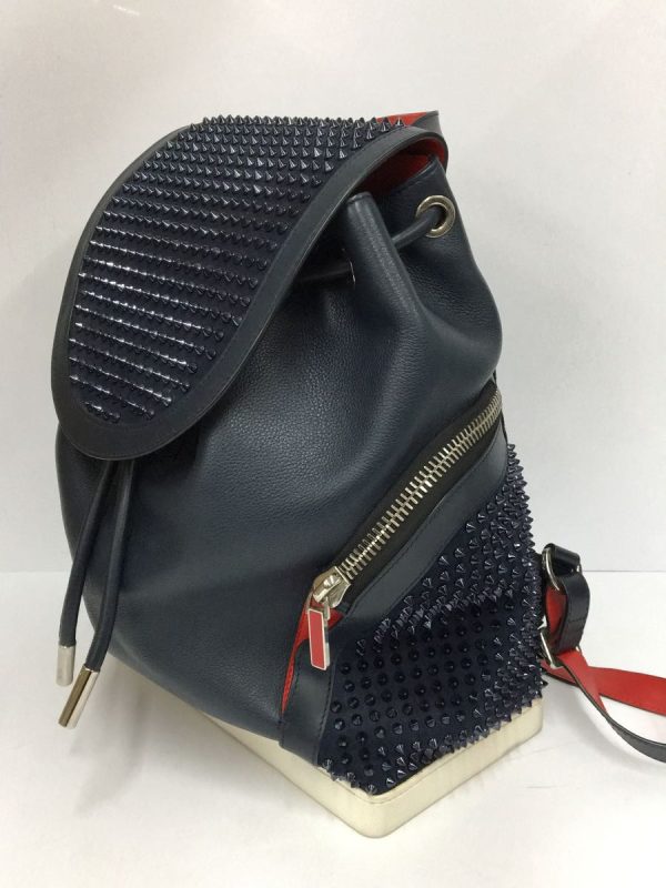 2 Christian Louboutin Backpack Leather Navy