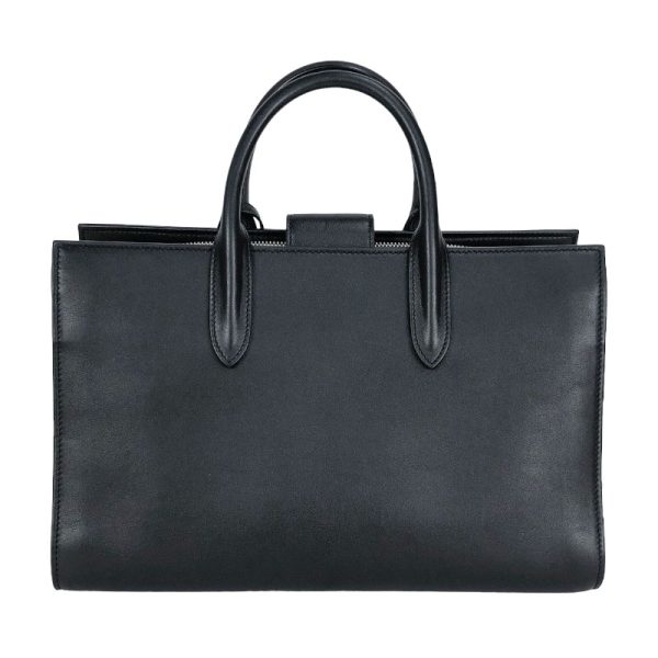 2 Saint Laurent Gauche Calf Black Tote Bag