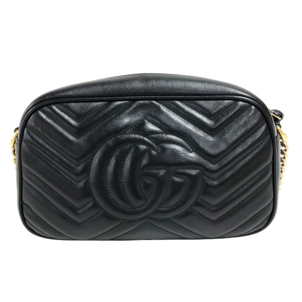 2 Gucci GG Marmont Quilted Small Shoulder Leather Black