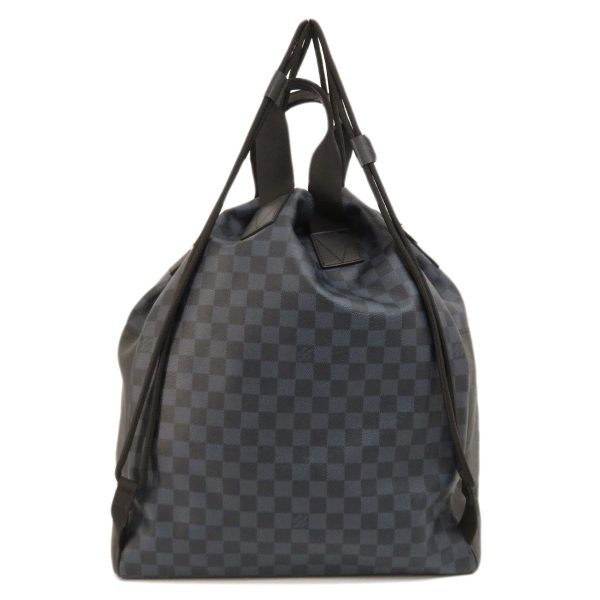 2 Louis Vuitton Match Point Hybrid Damier Cobalt Backpack Daypack Damier Canvas Taiga Leather