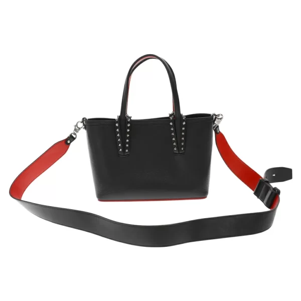 2 Christian Louboutin Kabata Spike Stud Mini Shoulder Bag Black