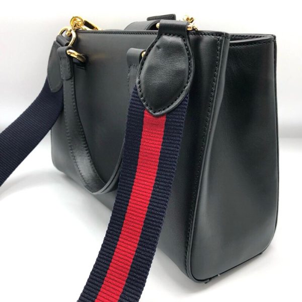 2 Gucci Sylvie 2way Handbag Shoulder Bag Black