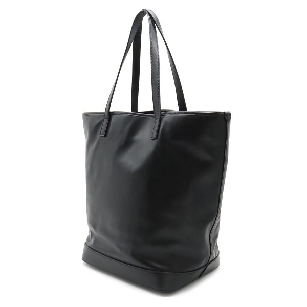 2 Yves Saint Laurent Shopping Teddy Tote Bag Leather Black