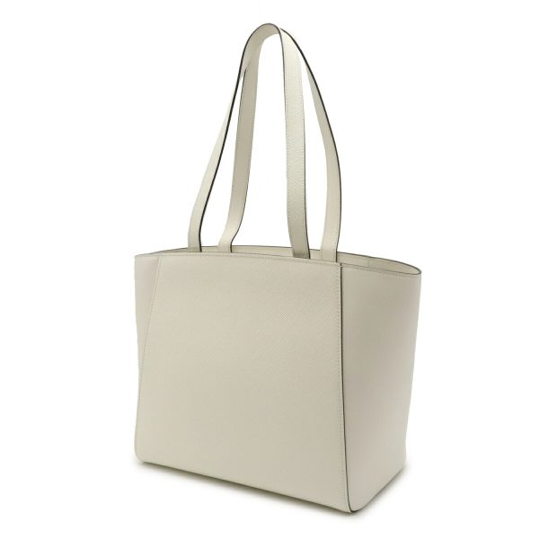 2 Prada Saffiano Tote Bag Shoulder Bag Leather White Gold