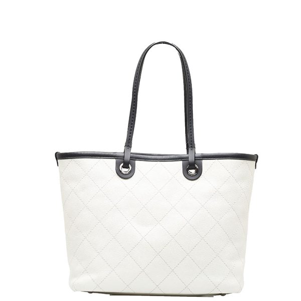 2 Chanel Coco Mark Tote Bag Shoulder Bag White