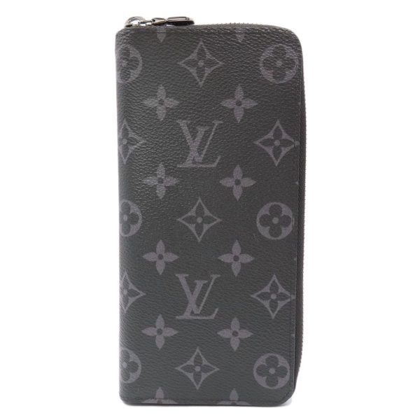 2 Louis Vuitton Zippy Wallet Vertical Monogram Eclipse Long Wallet With Coin Purse