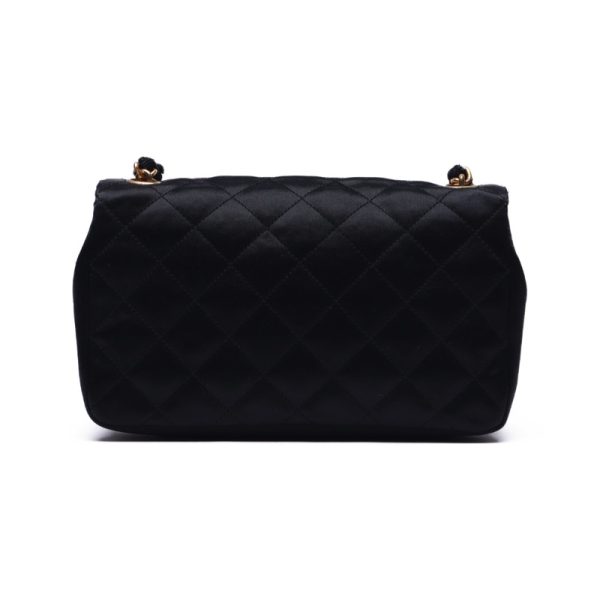 2 Chanel Mini Matelasse Single Flap Chain Satin Black