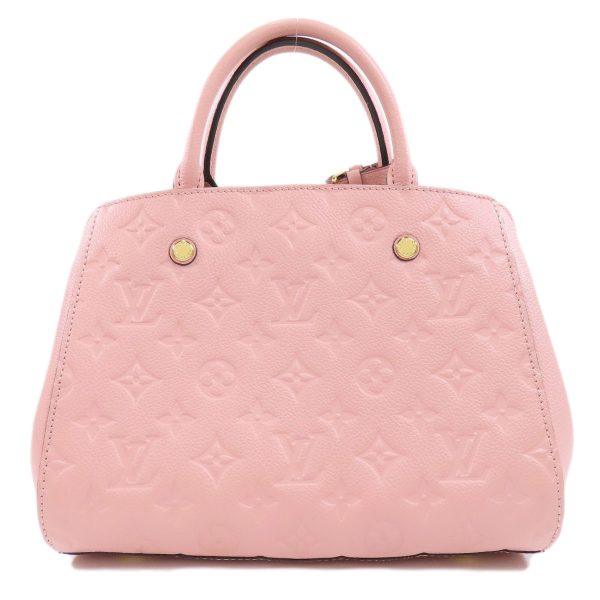 2 Louis Vuitton Montaigne BB Rose Poudre Handbag Empreinte