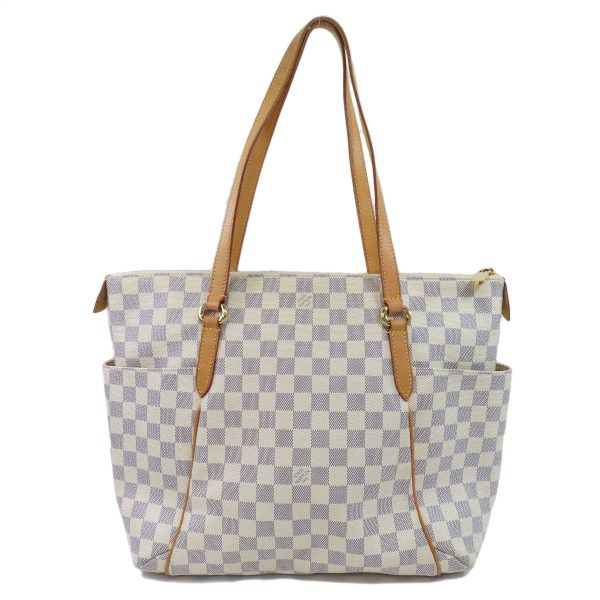 2 Louis Vuitton Totally MM Damier Azur Tote Bag Damier Canvas