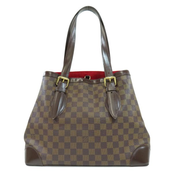 2 Louis Vuitton Hampstead MM Damier Ebene Tote Bag Damier Canvas