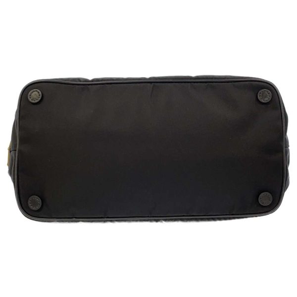 3 Prada Handbag Ribbon Nylon Shoulder Bag Black