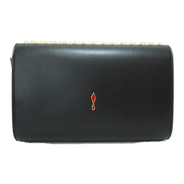 3 Christian Louboutin Chain Wallet Calf Black