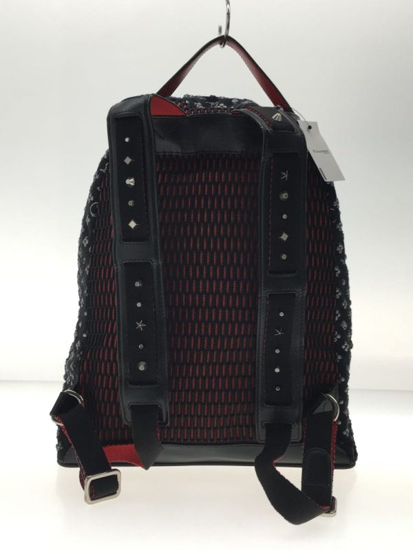 3 Christian Louboutin Shoulder Bag Backpack Black