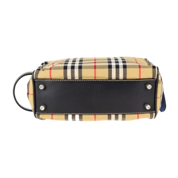 3 Burberry Clutch Bag Canvas Leather Beige