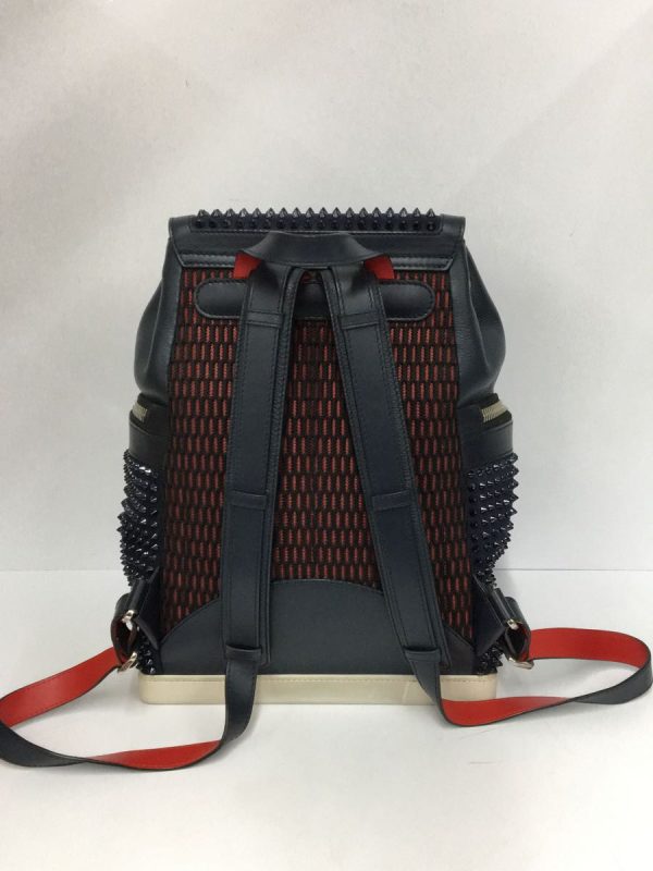 3 Christian Louboutin Backpack Leather Navy