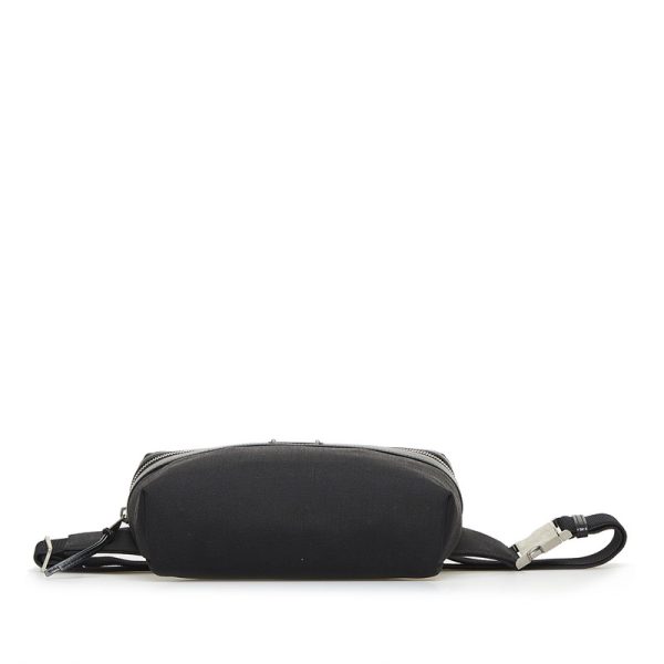 3 Saint Laurent Body Bag Waist Bag Canvas Leather Black