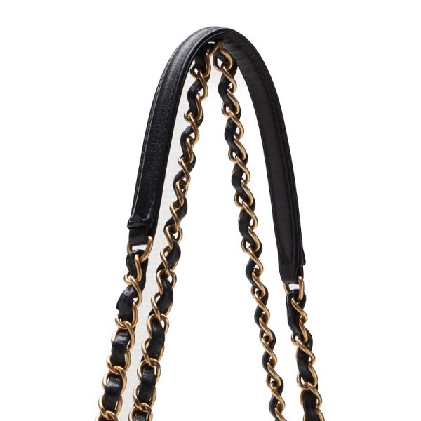 3 Chanel Chain Calfskin Gold Hardware Mini Shoulder Bag Navy Black