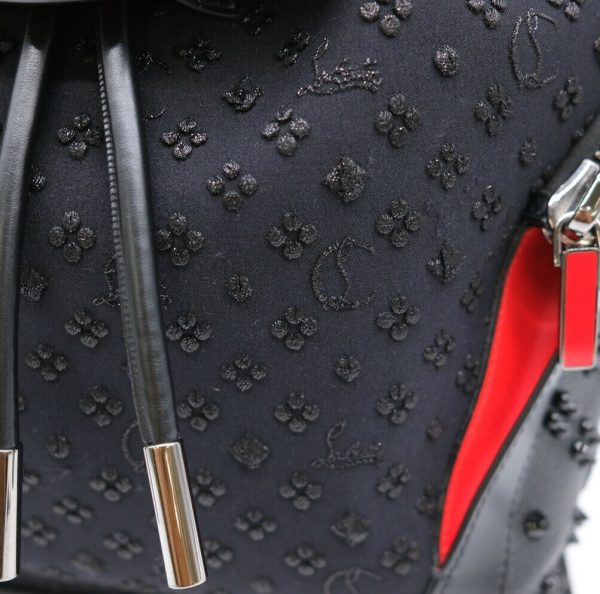 3 Christian Louboutin Backpack Explorer Funk Leather Spikes Studs Embroidery