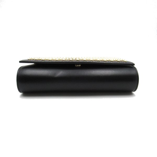 4 Christian Louboutin Paloma Clutch Shoulder Bag Calf Black