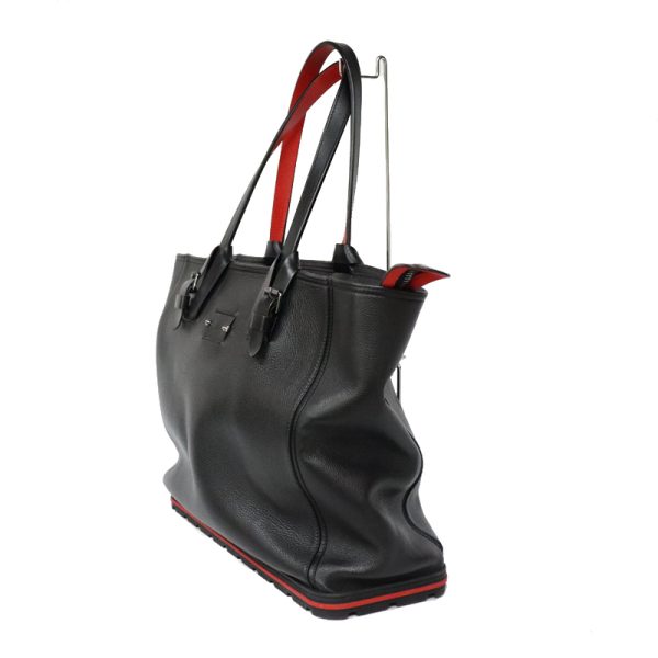 4 Christian Louboutin Kabiker Tote Bag Leather Black Red