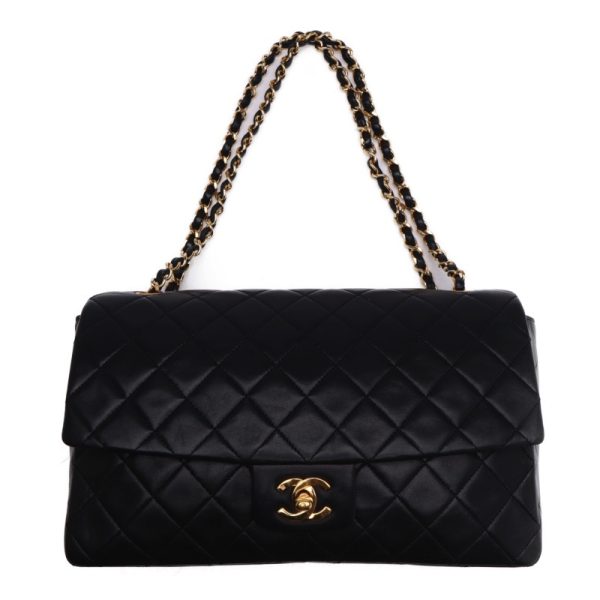 4 Chanel Matelasse Chain Lambskin Gold Hardware Mini Shoulder Bag Black