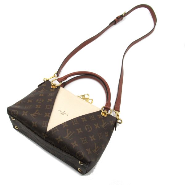 4 Louis Vuitton V Tote BB 2way Shoulder Bag Monogram Brown