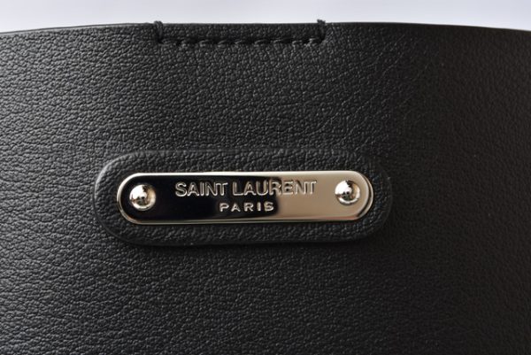 4 Saint Laurent Shoulder Bag Crossbody Messenger Leather Black YSL