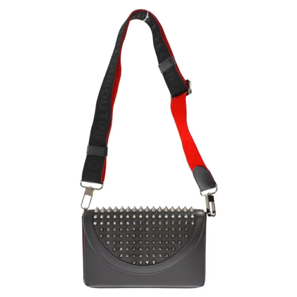 4 Christian Louboutin Explorafunk Shoulder Bag Chain Leather Wallet Black