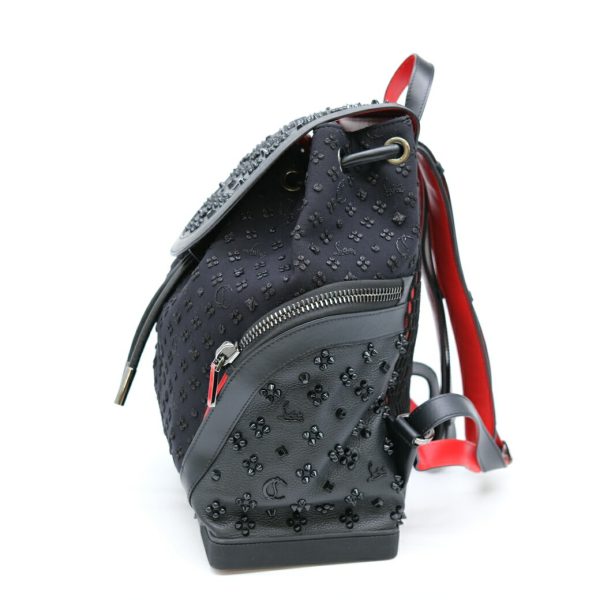 4 Christian Louboutin Backpack Explorer Funk Leather Spikes Studs Embroidery