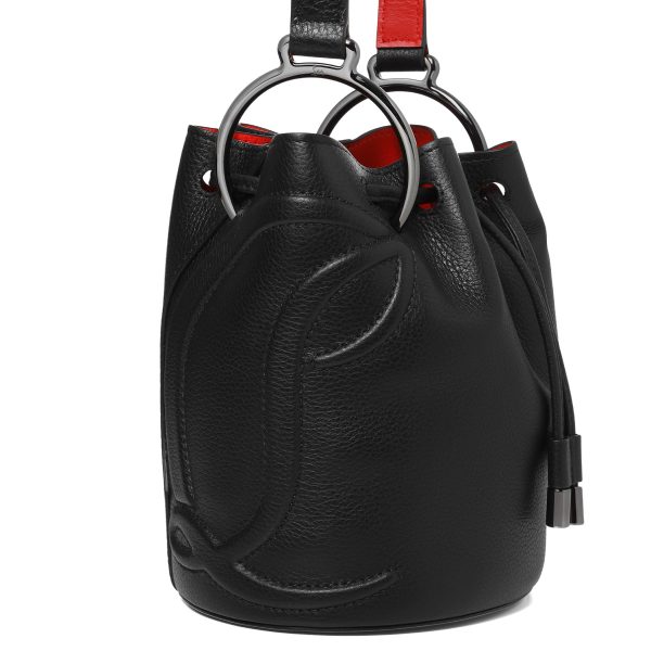 4 Christian Louboutin Shoulder Bag Bucket Bag Black