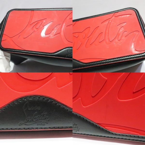 5 Christian Louboutin Kabata Small Tote Bag Leather Black Red