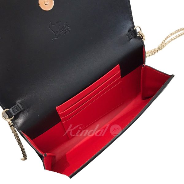 5 Christian Louboutin W Boudoir Chain Belt Calf Emp Chain Shoulder Bag Black