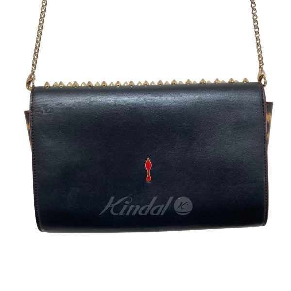 5 Christian Louboutin Studded Chain Shoulder Bag Black