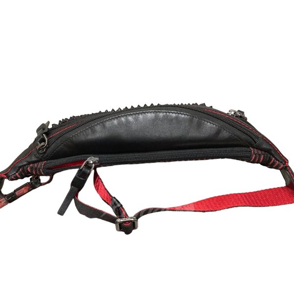 5 Christian Louboutin Spike Studded Waist Bag Black Red