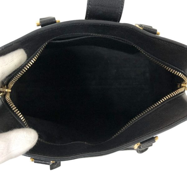 5 Saint Laurent Cabas Leather Handbag Black