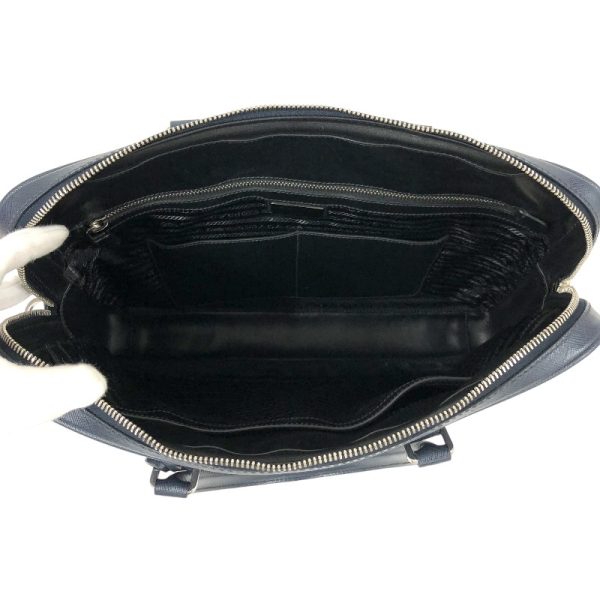 5 Prada Business Bag Leather Navy