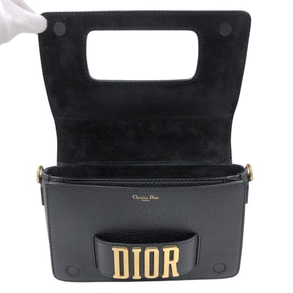 5 Christian Dior Evolution Shoulder Bag Leather Black