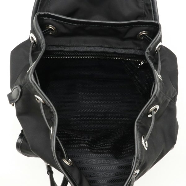 5 Prada Backpack Rucksack Daypack Nylon Black Silver