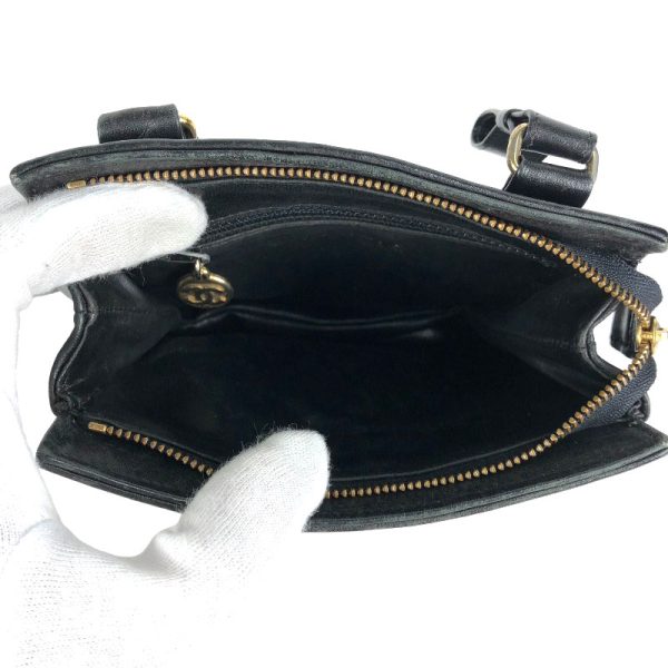 5 Chanel Coco Mark Waist Bag Lambskin Black Gold